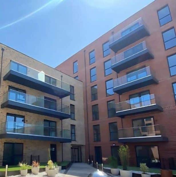 cantilevered balconies