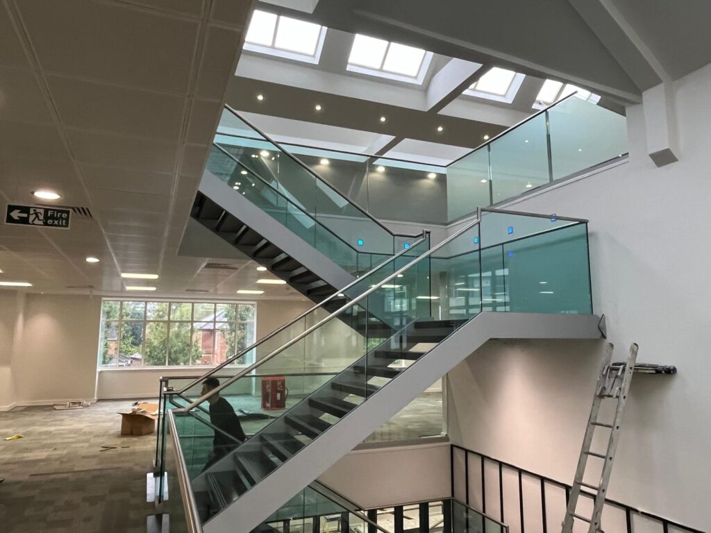 glass bannister staircases r