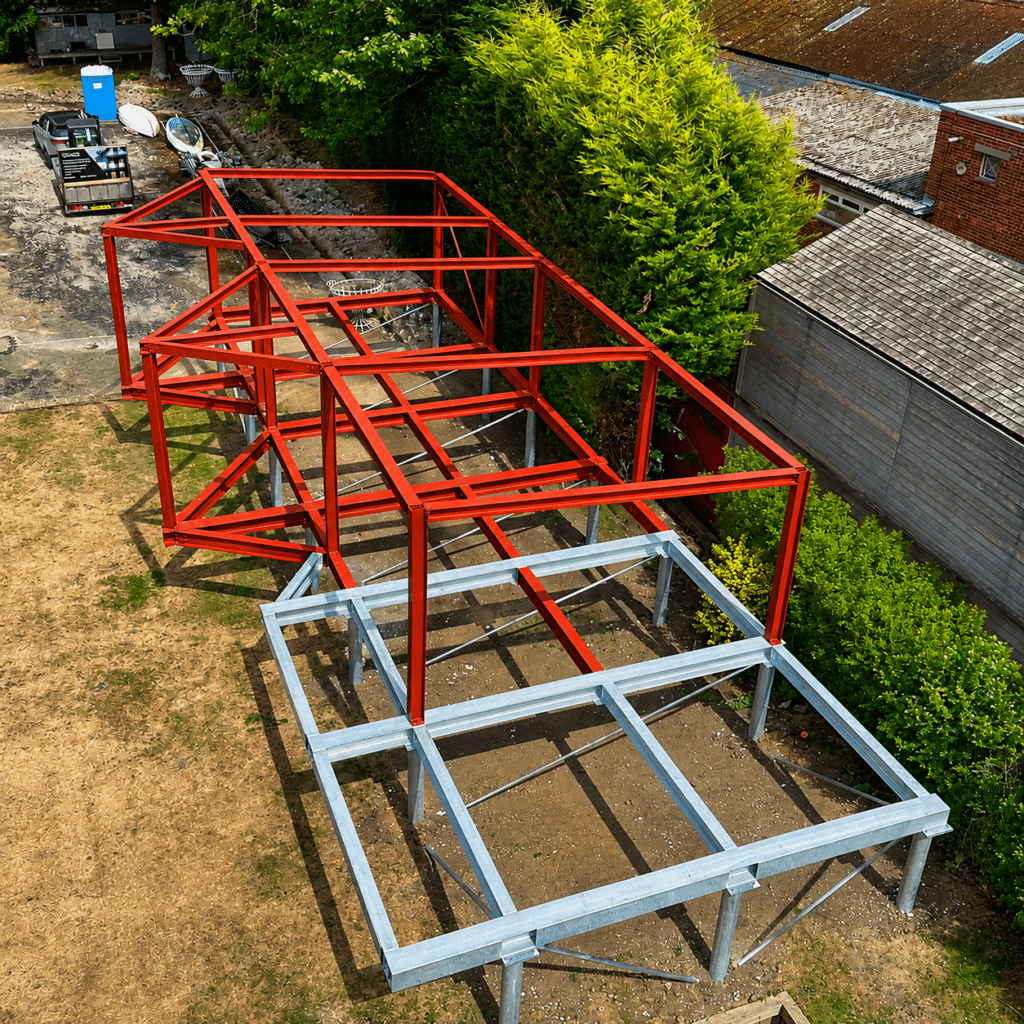 steel structure for riverside boat house